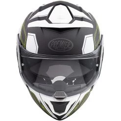 Casque De Moto Intégral En Fibre Premier DEVIL EL Y BM Blanc Noir Vert Mat -Premier Soldes 2022 casque de moto integral en fibre premier devil el y bm blanc noir vert mat 91034