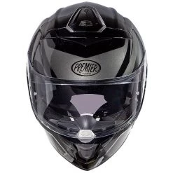 Casque De Moto Intégral En Fibre Premier DEVIL PR9BE Noir Brillant Gris -Premier Soldes 2022 casque de moto integral en fibre premier devil pr9be noir brillant gris 91065
