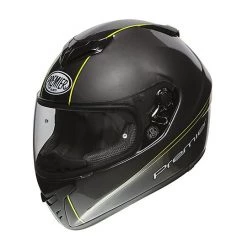 Casque De Moto Intégral En Fibre Premier DRAGON EVO TY 17 Noir Jaune Fluo