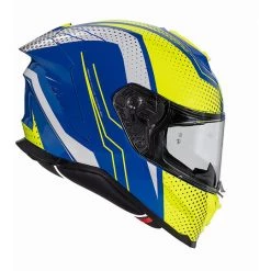 Casque De Moto Intégral En Fibre Premier HYPER BP12 Blanc Jaune Bleu -Premier Soldes 2022 casque de moto integral en fibre premier hyper bp12 blanc jaune bleu 91095
