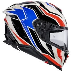 Casque De Moto Intégral En Fibre Premier HYPER RW13 Blanc Bleu Rouge -Premier Soldes 2022 casque de moto integral en fibre premier hyper rw13 blanc bleu rouge 91128