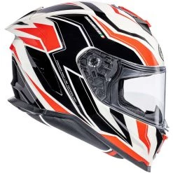 Casque De Moto Intégral En Fibre Premier HYPER RW2 Blanc Noir Rouge -Premier Soldes 2022 casque de moto integral en fibre premier hyper rw2 blanc noir rouge 140441