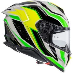 Casque De Moto Intégral En Fibre Premier HYPER RW6 Blanc Vert Jaune -Premier Soldes 2022 casque de moto integral en fibre premier hyper rw6 blanc vert jaune 91135