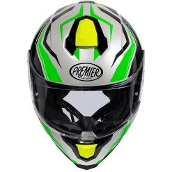 Casque De Moto Intégral En Fibre Premier HYPER RW6 Blanc Vert Jaune -Premier Soldes 2022 casque de moto integral en fibre premier hyper rw6 blanc vert jaune 91136
