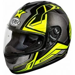 Casque De Moto Intégral En Fibre Premier MONZA ST Y Noir Jaune Fluo