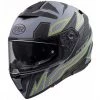 Casque De Moto Intégral En Premier DEVIL EL Y Gris BM Gris Noir Vert Fibre Mat