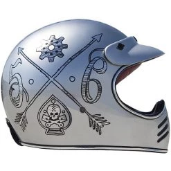 Casque De Moto Intégral Premier Trophy Style 70 MX NX Chrome -Premier Soldes 2022 casque de moto integral premier trophy style 70 mx nx chrome 32147