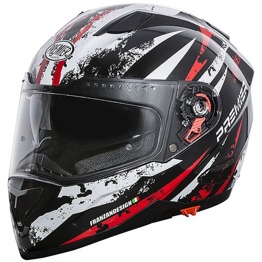 Casque De Moto Intégral Premier VYRUS AV92 Blanc Noir Rouge 3 Casque De Moto Intégral Premier VYRUS AV92 Blanc Noir Rouge