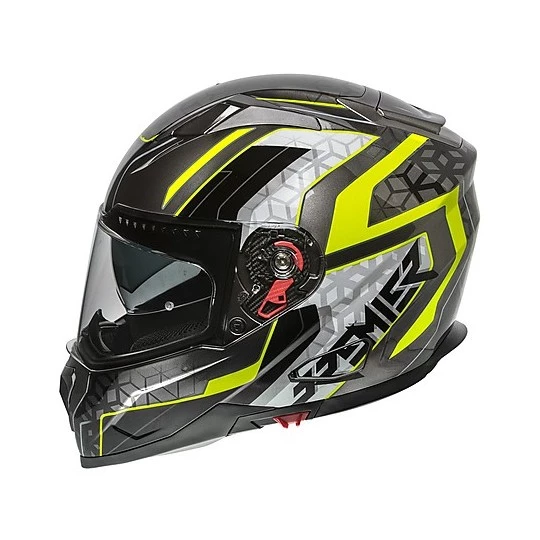 Casque De Moto Intégral Premier VYRUS EM Y17 Noir Gris Jaune Fluo 4 Casque De Moto Intégral Premier VYRUS EM Y17 Noir Gris Jaune Fluo – Image 2