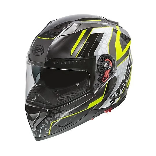 Casque De Moto Intégral Premier VYRUS EM Y17 Noir Gris Jaune Fluo 3 Casque De Moto Intégral Premier VYRUS EM Y17 Noir Gris Jaune Fluo