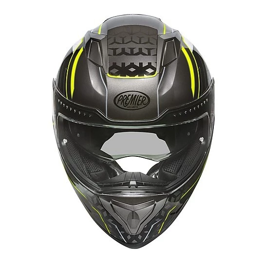 Casque De Moto Intégral Premier VYRUS EM Y17 Noir Gris Jaune Fluo 5 Casque De Moto Intégral Premier VYRUS EM Y17 Noir Gris Jaune Fluo – Image 3