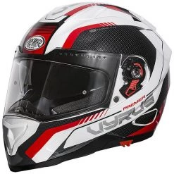 Casque De Moto Intégral Premier VYRUS MP2 Blanc Noir Rouge