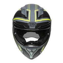 Casque De Moto Intégral Premier VYRUS NDY Gris BM Gris Jaune Fluo Mat -Premier Soldes 2022 casque de moto integral premier vyrus ndy gris bm gris jaune fluo mat 68586