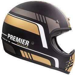 Casque De Moto Intégral Vintage Premier MX BL19 BM Black Matt Gold -Premier Soldes 2022 casque de moto integral vintage premier mx bl19 bm black matt gold 90897