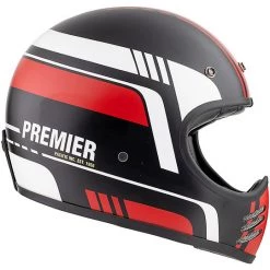 Casque De Moto Intégral Vintage Premier MX BL92 BM Noir Mat Rouge -Premier Soldes 2022 casque de moto integral vintage premier mx bl92 bm noir mat rouge 90904
