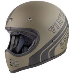 Casque De Moto Intégral Vintage Premier MX BTR Military Green BM Matt
