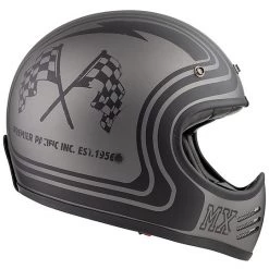 Casque De Moto Intégral Vintage Premier MX BTR17 BM Gris Mat -Premier Soldes 2022 casque de moto integral vintage premier mx btr17 bm gris mat 90917
