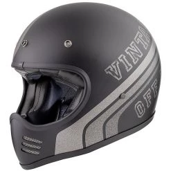 Casque De Moto Intégral Vintage Premier MX BTR9 BM Noir Mat