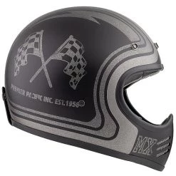 Casque De Moto Intégral Vintage Premier MX BTR9 BM Noir Mat -Premier Soldes 2022 casque de moto integral vintage premier mx btr9 bm noir mat 90921