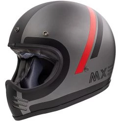 Casque De Moto Intégral Vintage Premier MX DO17 BM Gris Mat