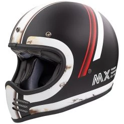 Casque De Moto Intégral Vintage Premier MX DO92 Old Style BM Matt Black