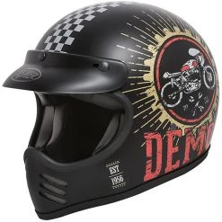 Casque De Moto Intégral Vintage Premier Trophy MX Style '70 Speed Demon 9 BM Matt