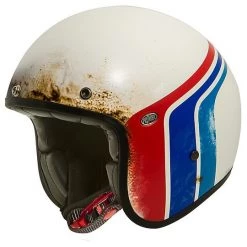 Casque De Moto Jet Vintage En Fibre Premier LE PETIT CLASSIC EVO BTR 8 BM Blanc Mat