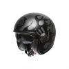 Casque De Moto Jet Vintage En Fibre Premier VINTAGE EVO BD 17 BM Argent Noir