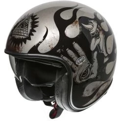 Casque De Moto Jet Vintage En Fibre Premier VINTAGE EVO BD Titanium