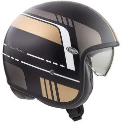 Casque De Moto Jet Vintage En Fibre Premier VINTAGE EVO BL19 BM Noir Or Mat -Premier Soldes 2022 casque de moto jet vintage en fibre premier vintage evo bl19 bm noir or mat 90811