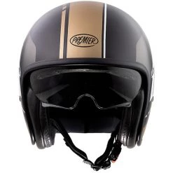 Casque De Moto Jet Vintage En Fibre Premier VINTAGE EVO BL19 BM Noir Or Mat -Premier Soldes 2022 casque de moto jet vintage en fibre premier vintage evo bl19 bm noir or mat 90812