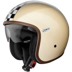 Casque De Moto Jet Vintage En Fibre Premier VINTAGE EVO CK Blanc