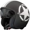 Casque De Moto Jet Vintage En Fibre Premier VINTAGE EVO Star 9 BM Noir Mat Blanc