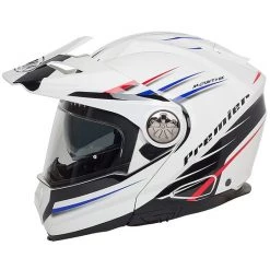 Casque De Moto Modulaire Dual Sport Premier X-TRAIL MO 1 Blanc Bleu Rouge -Premier Soldes 2022 casque de moto modulaire dual sport premier x trail mo 1 blanc bleu rouge 68494