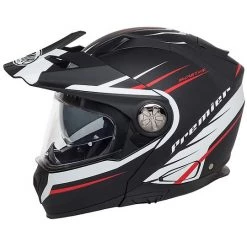 Casque De Moto Modulaire Dual Sport Premier X-TRAIL MO 92 BM Noir Blanc Rouge -Premier Soldes 2022 casque de moto modulaire dual sport premier x trail mo 92 bm noir blanc rouge 68497