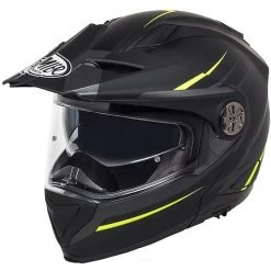 Casque De Moto Modulaire Dual Sport Premier X-TRAIL MO Y BM Noir Mat Jaune