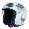 Premier Casque De Moto Vintage En Fibre De Jais Avec Visière World TR8 Blanche Intégrée -Premier Soldes 2022 casque de moto vintage en fibre de jais avec visiere world tr8 blanche integree 15155
