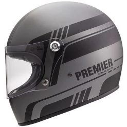 Casque De Moto Vintage Intégral Des Années 70 Premier Trophy BL17 Bm Gris Noir Mat -Premier Soldes 2022 casque de moto vintage integral des annees 70 premier trophy bl17 bm gris noir mat 90712