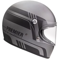 Casque De Moto Vintage Intégral Des Années 70 Premier Trophy BL17 Bm Gris Noir Mat -Premier Soldes 2022 casque de moto vintage integral des annees 70 premier trophy bl17 bm gris noir mat 90715