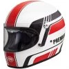 Casque De Moto Vintage Intégral Des Années 70 Premier Trophy BL8 BM Blanc Rouge Noir Mat -Premier Soldes 2022 casque de moto vintage integral des annees 70 premier trophy bl8 bm blanc rouge noir mat 90726