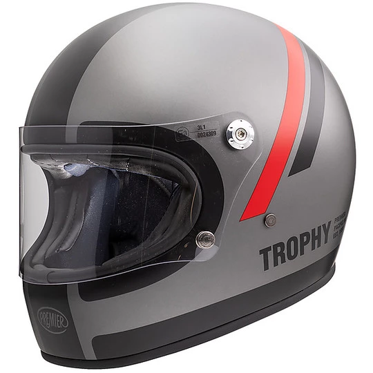 Casque De Moto Vintage Intégral Des Années 70 Premier Trophy DO17 BM Gris Mat 3 Casque De Moto Vintage Intégral Des Années 70 Premier Trophy DO17 BM Gris Mat