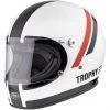 Casque De Moto Vintage Intégral Des Années 70 Premier Trophy DO8 Blanc Brillant -Premier Soldes 2022 casque de moto vintage integral des annees 70 premier trophy do8 blanc brillant 90760