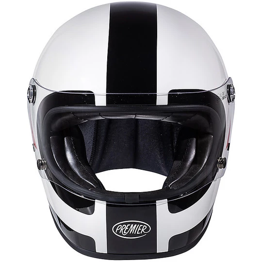 Casque De Moto Vintage Intégral Des Années 70 Premier Trophy DO8 Blanc Brillant 6 Casque De Moto Vintage Intégral Des Années 70 Premier Trophy DO8 Blanc Brillant – Image 4