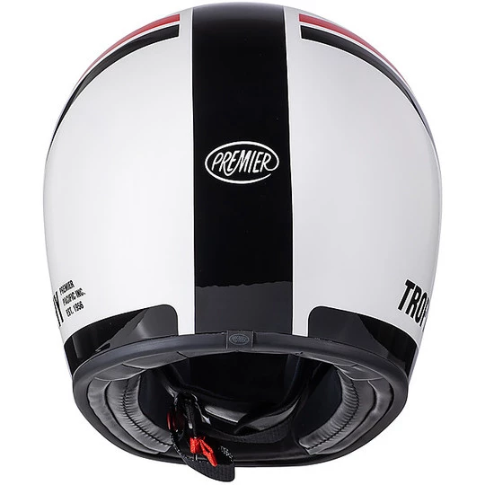 Casque De Moto Vintage Intégral Des Années 70 Premier Trophy DO8 Blanc Brillant 7 Casque De Moto Vintage Intégral Des Années 70 Premier Trophy DO8 Blanc Brillant – Image 5