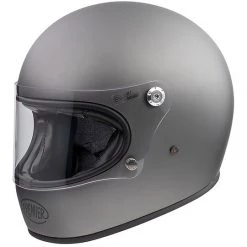 Casque De Moto Vintage Intégral Des Années 70 Premier Trophy U17 BM Gris Mat