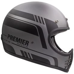 Casque Intégral Vintage Premier MX BL17 BM Noir Mat Gris -Premier Soldes 2022 casque integral vintage premier mx bl17 bm noir mat gris 90894
