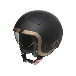 Casque Moto Jet Custom Premier ROCKER LN 19 BM Black Matt Gold