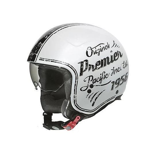 Casque Moto Jet Custom Premier ROCKER OR 8 White Gloss Black 3 Casque Moto Jet Custom Premier ROCKER OR 8 White Gloss Black