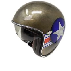 Casque Moto Jet Custom Premier VINTAGE MR STAR BRONZE Limited Edition