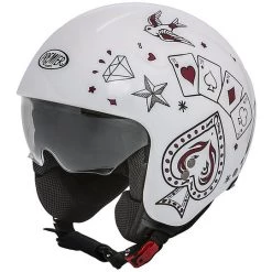 Casque Moto Mini Jet Premier ROCKER CT 8 Blanc